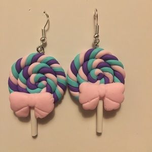 Lollipop earrings.